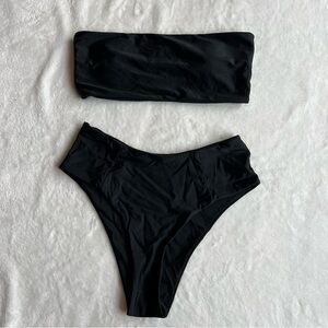 Zaful High Cut Bandeau Swim Set